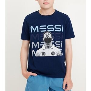 Messi Collection Boys In The Navy Graphic Print Short Sleeve T-Shirt Size S